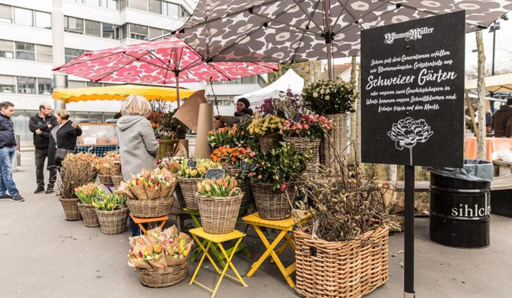Weekly market in Sihlcity